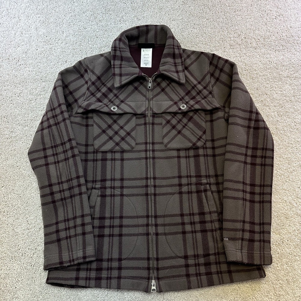 Patagonia Jacket Womens Medium Shea Fleece Flannel Plaid Cottage Chore Outdoors